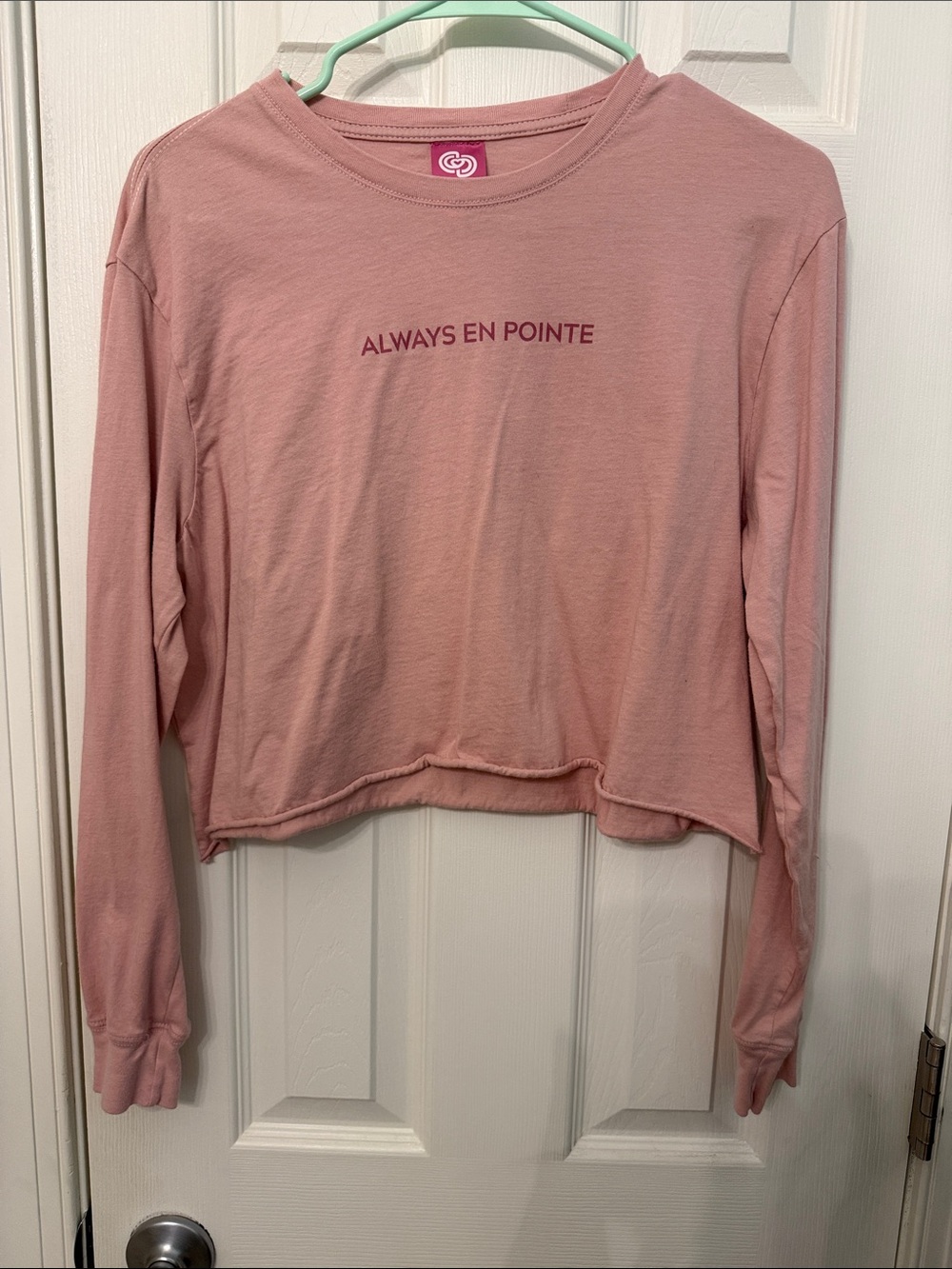 Always En Pointe Pink Long-Sleeve Crop Top